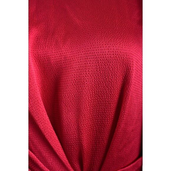 Ml Monique Lhuillier Womens Satin mini Dress Sz 10 Fuchsia Pink 3/4 Sleeve NWT - Picture 6 of 7